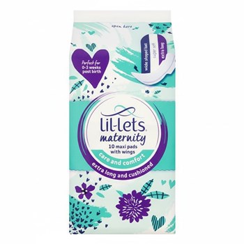 Lil-Lets Maternity 10 Maxi Pads with Wings