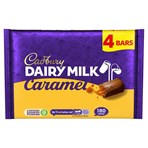 Cadbury Dairy Milk Caramel Chocolate Bar 4 Pack 148g