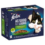 FELIX AS GOOD AS IT LOOKS Vegetable Selection in Jelly Wet Cat Food 12 x 100g