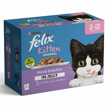 FELIX Kitten Mixed Selection in Jelly Wet Cat Food 12 x 100g