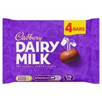 Cadbury Dairy Milk Chocolate Bar 4 Pack 134g