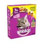 Whiskas Senior Complete Dry Cat Food Biscuits Chicken 825g