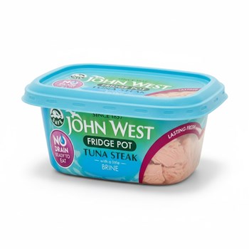John West No Drain Fridge Pot Tuna Steak with a Little Brine 110g