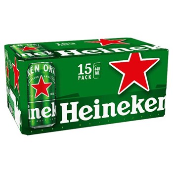 Heineken Premium Lager Beer 15 x 440ml Cans