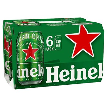 Heineken Lager Beer 6 x 330ml Cans