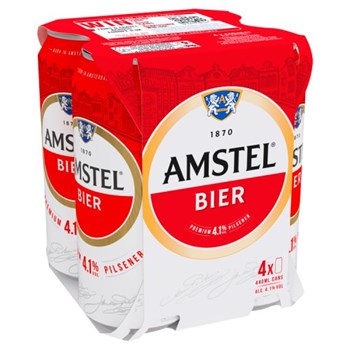 Amstel Lager Beer 4 x 440ml Cans