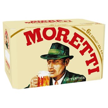 Birra Moretti Lager Beer 6 x 330ml Cans
