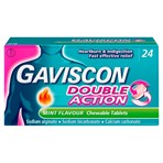 Gaviscon Double Action Heartburn & Indigestion Mint Flavour Tablets x24