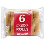 Warburtons 6 Sliced Hotdog Rolls