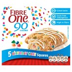 Fibre One 90 Calorie Birthday Cake Squares 5 x 24g (120g)