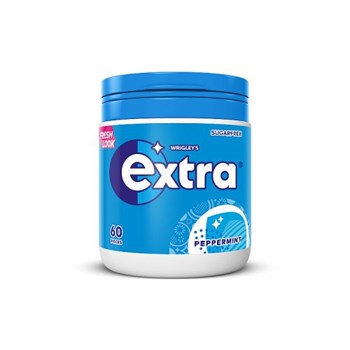 Extra Peppermint Chewing Gum Sugar Free Bottle 60 pieces