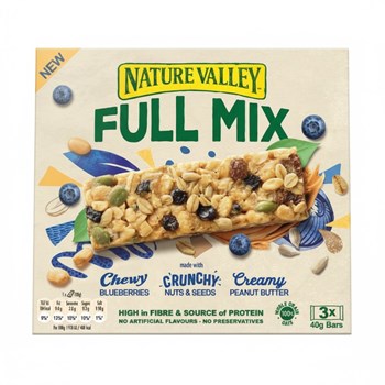 Nature Valley Full Mix Blueberry & Peanut Butter Cereal Bars 3 x 40g