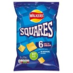 Walkers Squares Salt & Vinegar Multipack Snacks 6x22g