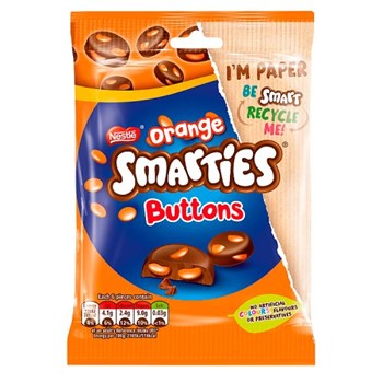 Smarties Buttons Orange Chocolate Sharing Bag 85g