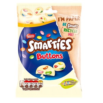 Smarties Buttons White Chocolate Sharing Bag 90g