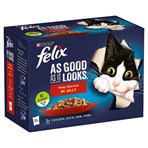 FELIX AS GOOD AS IT LOOKS Meaty Selection in Jelly Wet Cat Food 12 x 100g