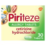 Piriteze Antihistamine Allergy Relief Tablets, Cetirizine - Pack of 30