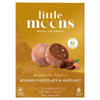 Little Moons Mochi Ice Cream Belgian Chocolate & Hazelnut 6 x 32g (192g)