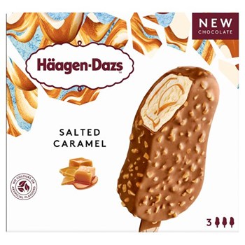 Hagen-Dazs Salted Caramel Ice Cream Bars 3 x 80ml (240ml)