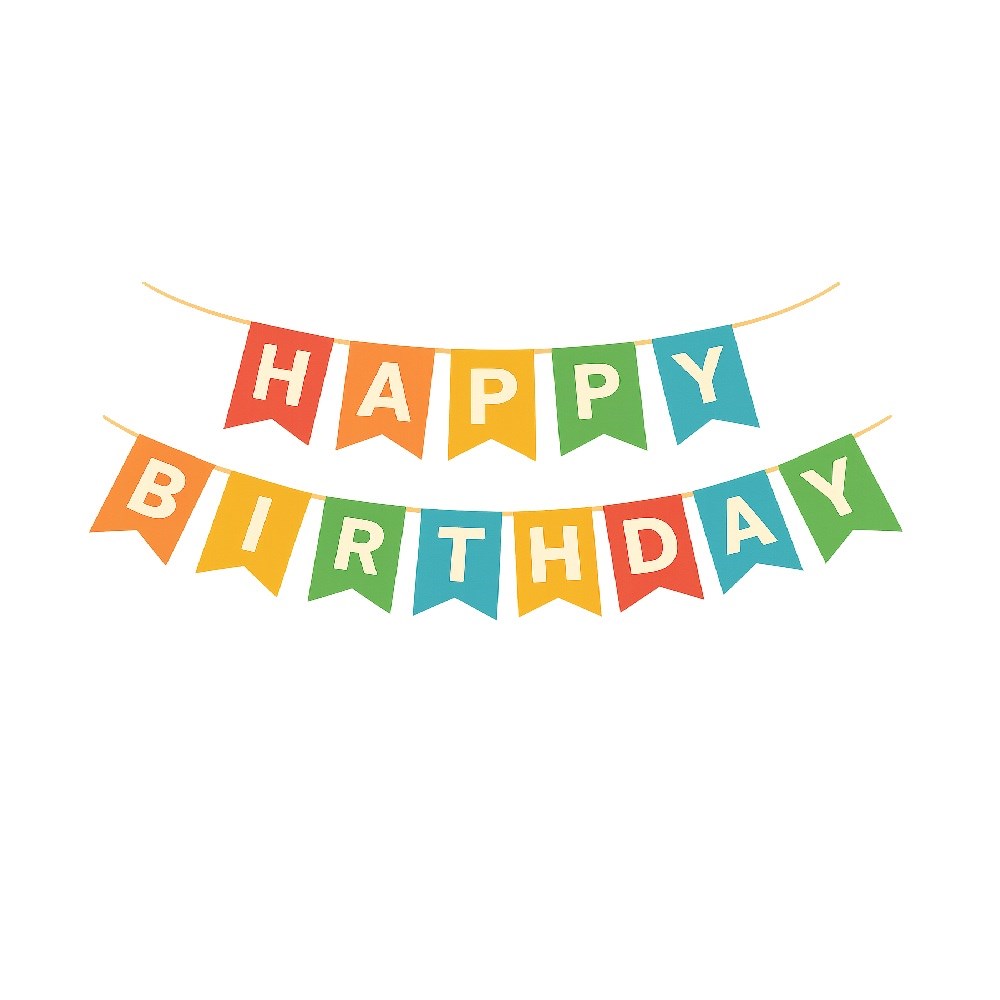 Happy Birthday Banner - Retail Brand (Style & size may vary)