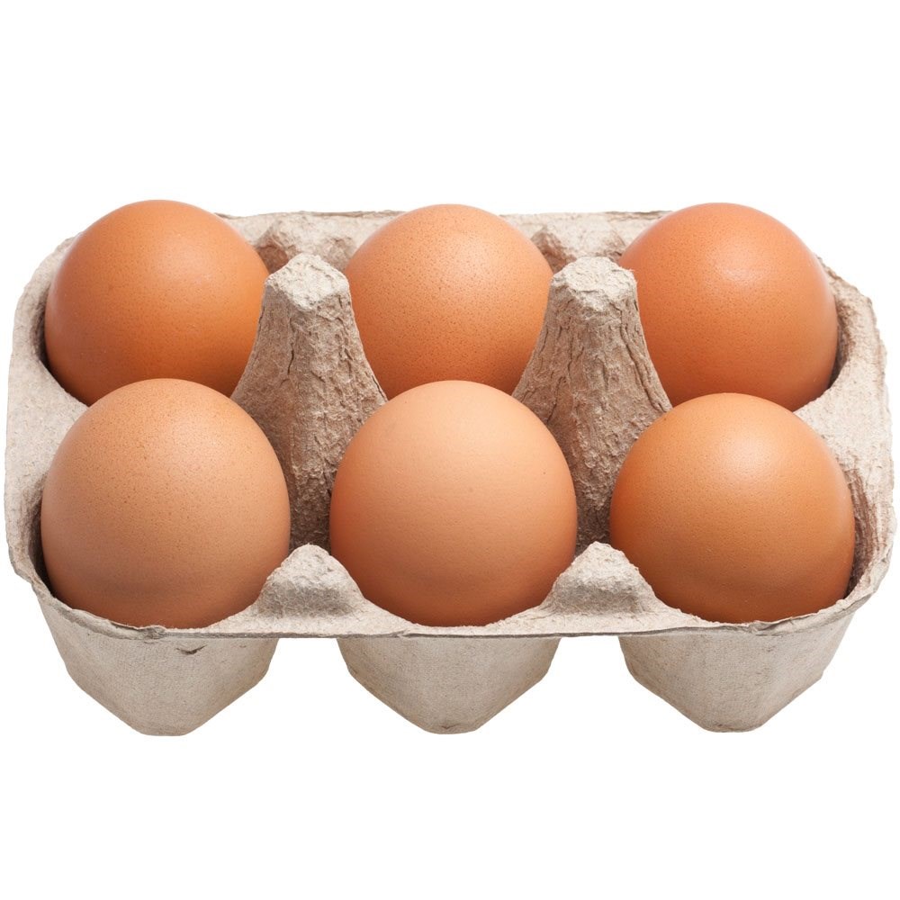 6 Barn Eggs (Large)  Half Dozen
