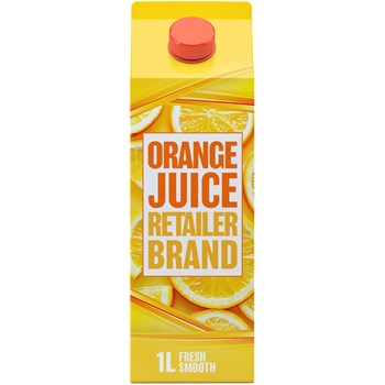 Fresh Orange Juice with Bits Not from Concentrate 1 Litre 
