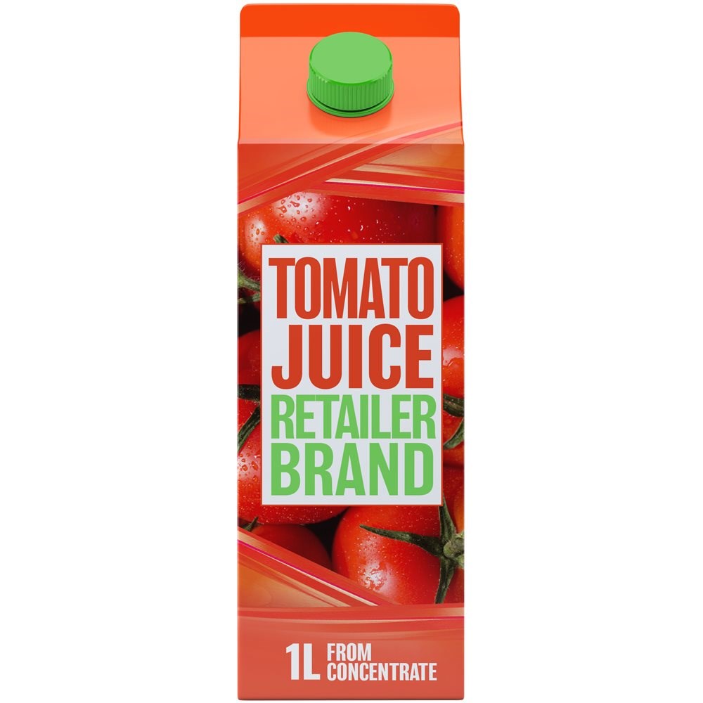 Retailer Brand Tomato  Juice Concentrate Carton 1l