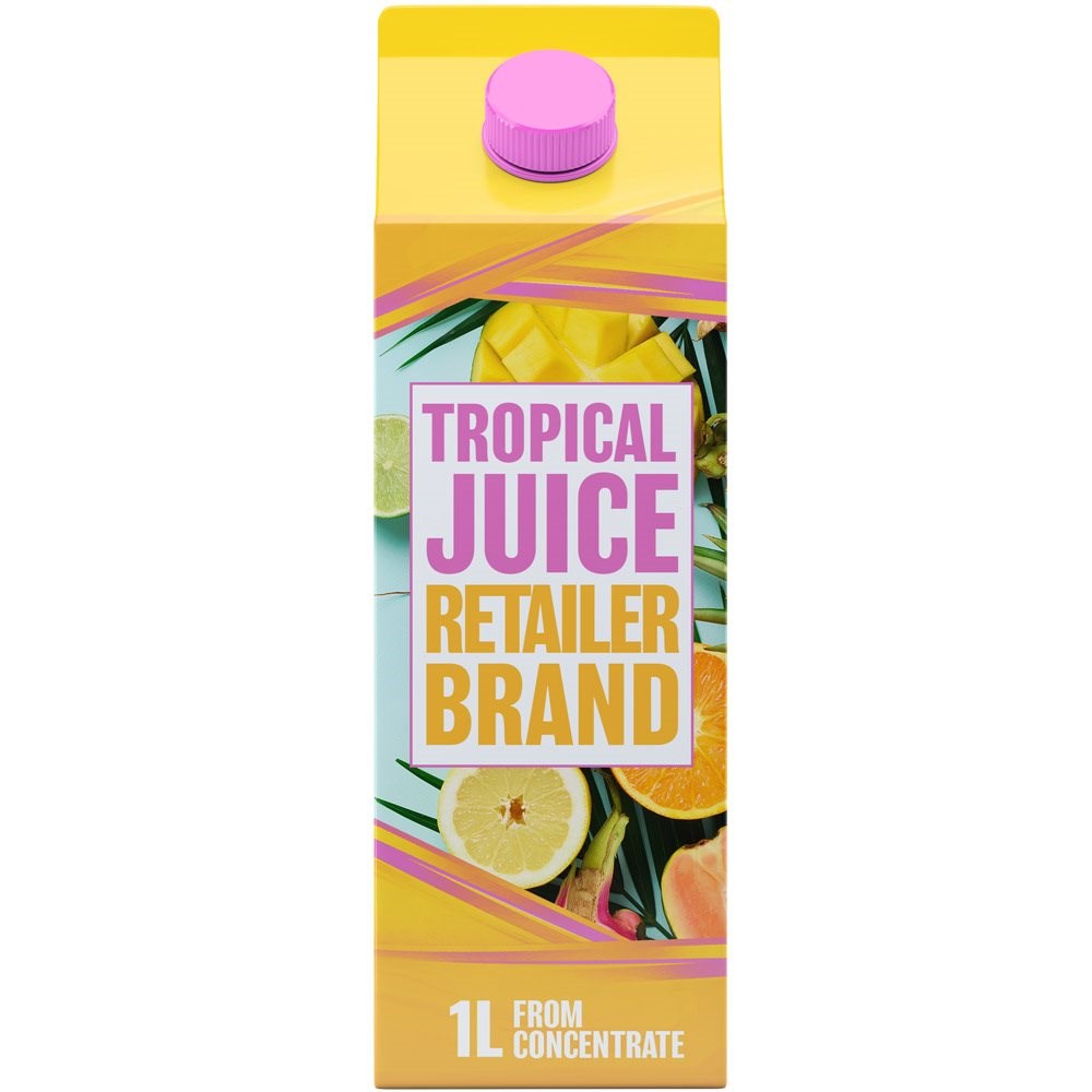 Retailer Brand Tropical Juice Concentrate Carton 1l